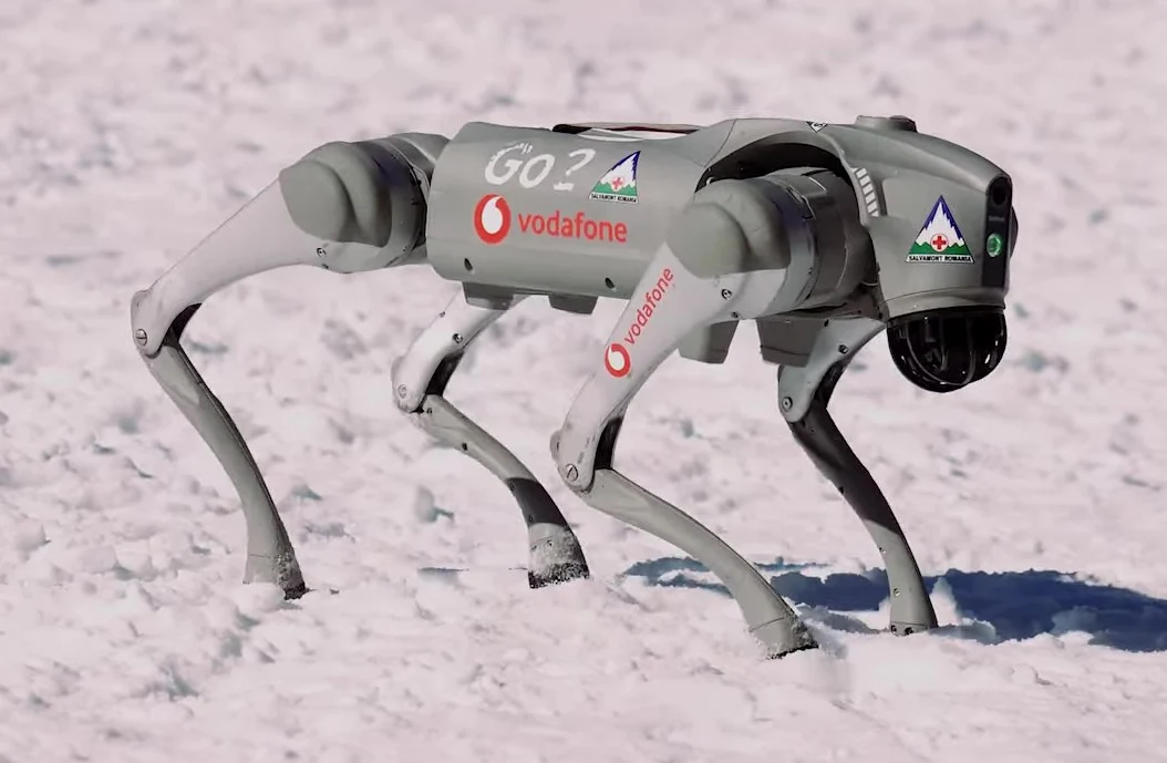 A Unitree Go2 quadruped used by the Salvamont rescue service