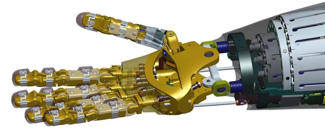 A close view of NASA Robonaut's dexterous hand